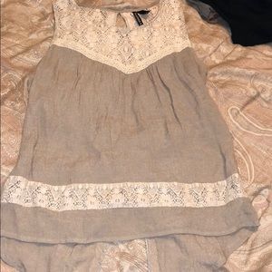Open back tank top